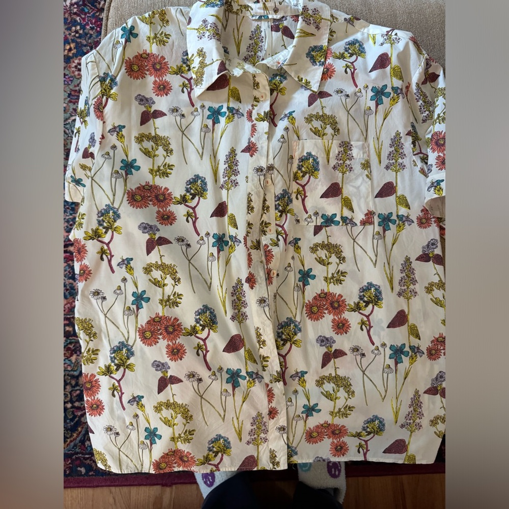 By Anthropologie: Short-Sleeve Pajama Top